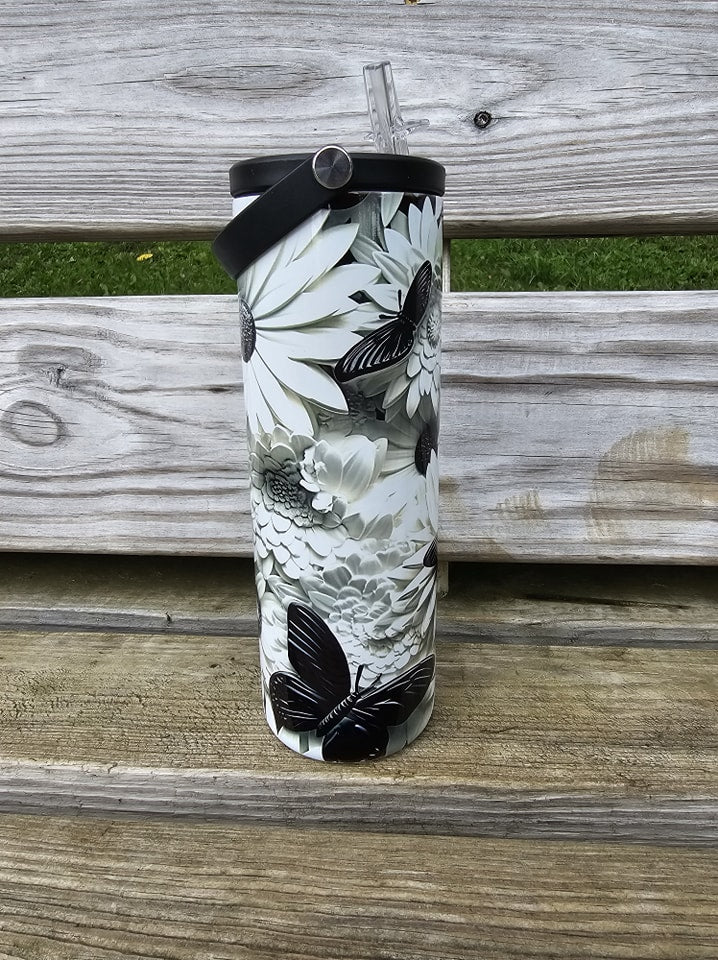 Black Butterfly Tumbler