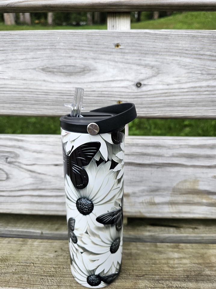 Black Butterfly Tumbler