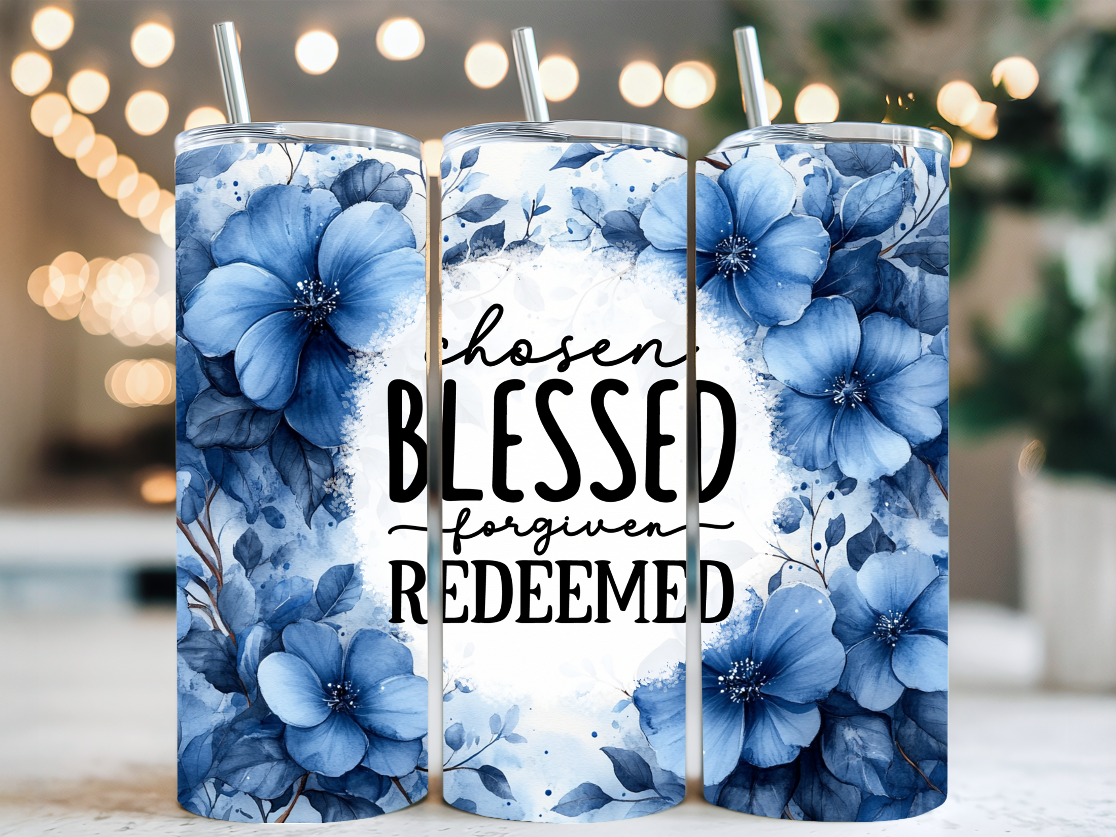 Chosen Blessed Forgiven Redeemed Tumbler