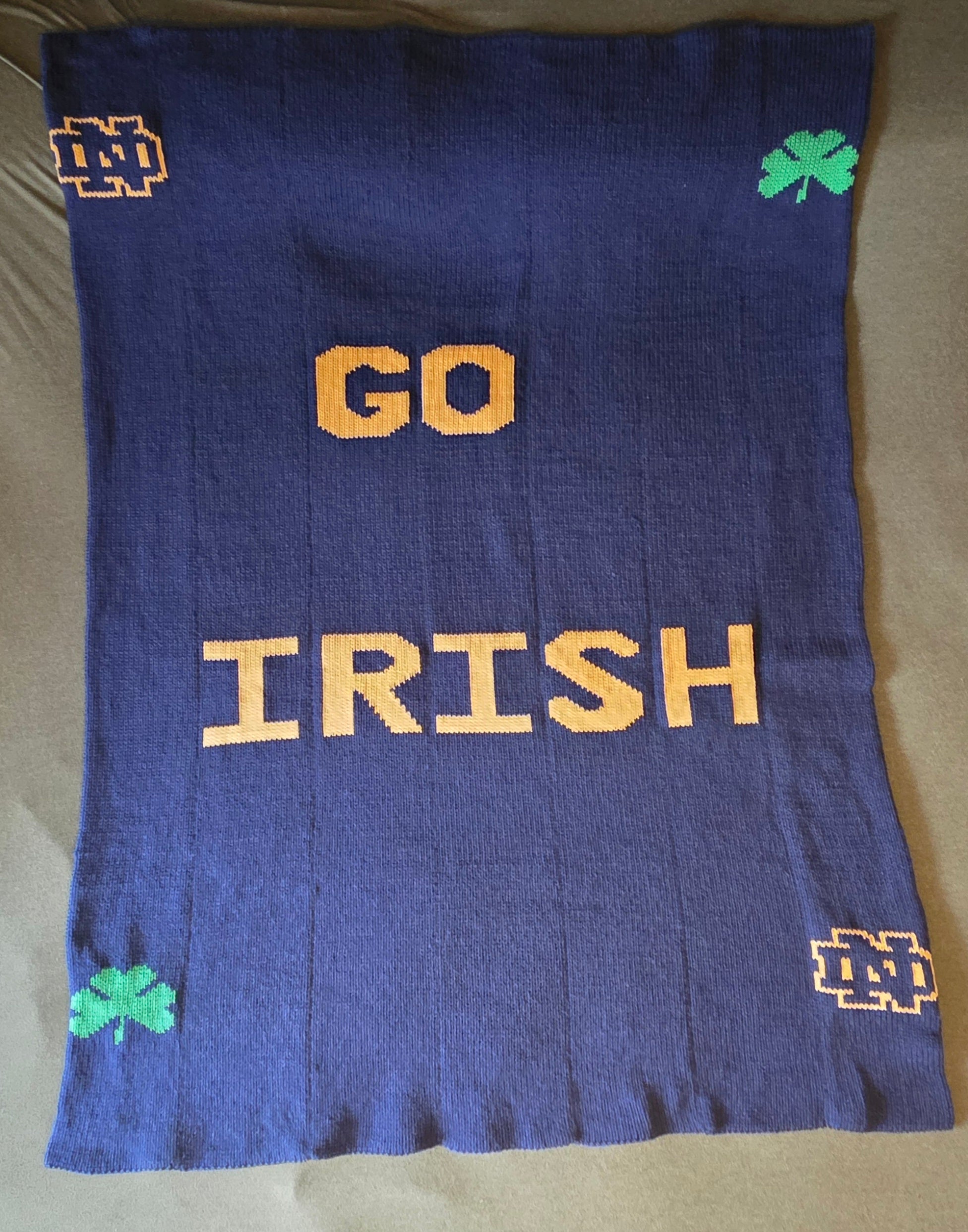 Notre Dame Double-Knit Oversized Throw Blanket